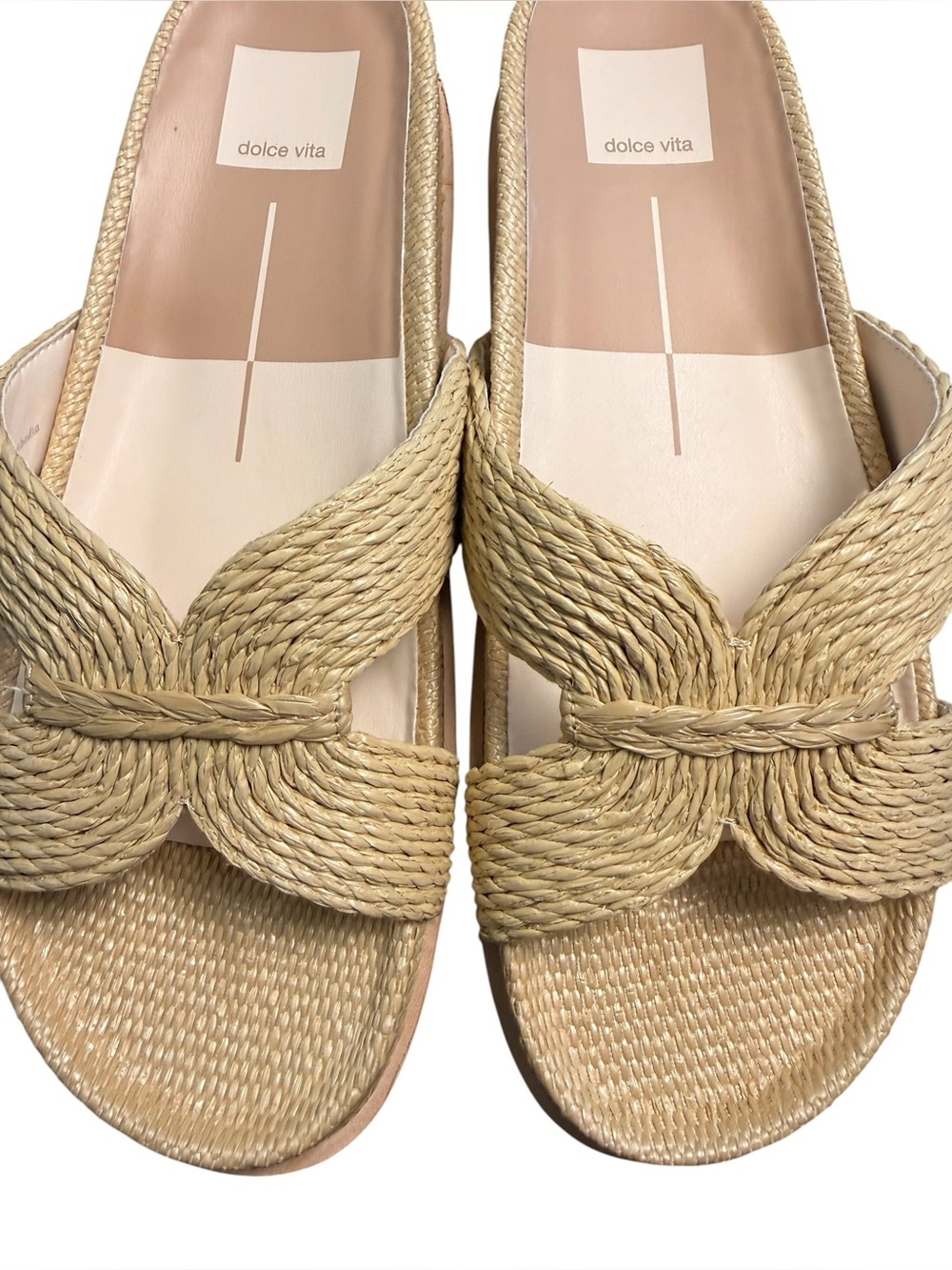 DOLCE VITA SELDA LT NATURAL RAFFIA SANDALS Size 8 - Picture 5 of 8